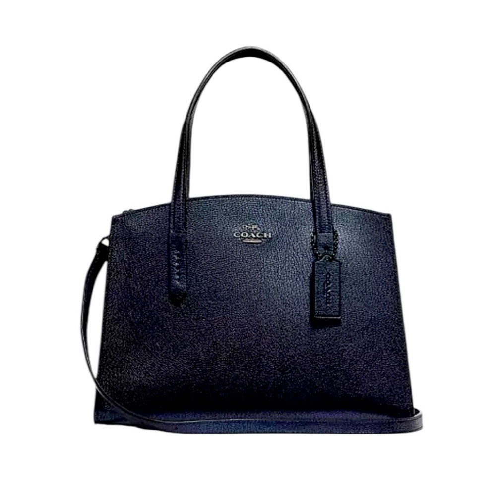 COACH Like New Charlie Carryall 28 in Black Pebbled Leather